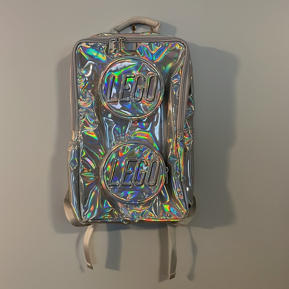 NWT LEGO Holographic Brick 15" Backpack - Picture 6 of 14